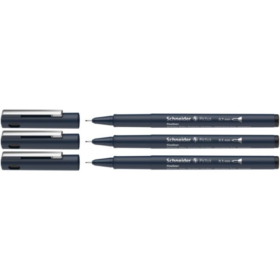 Fineliner Schneider Pictus 3 buc/portofel 2