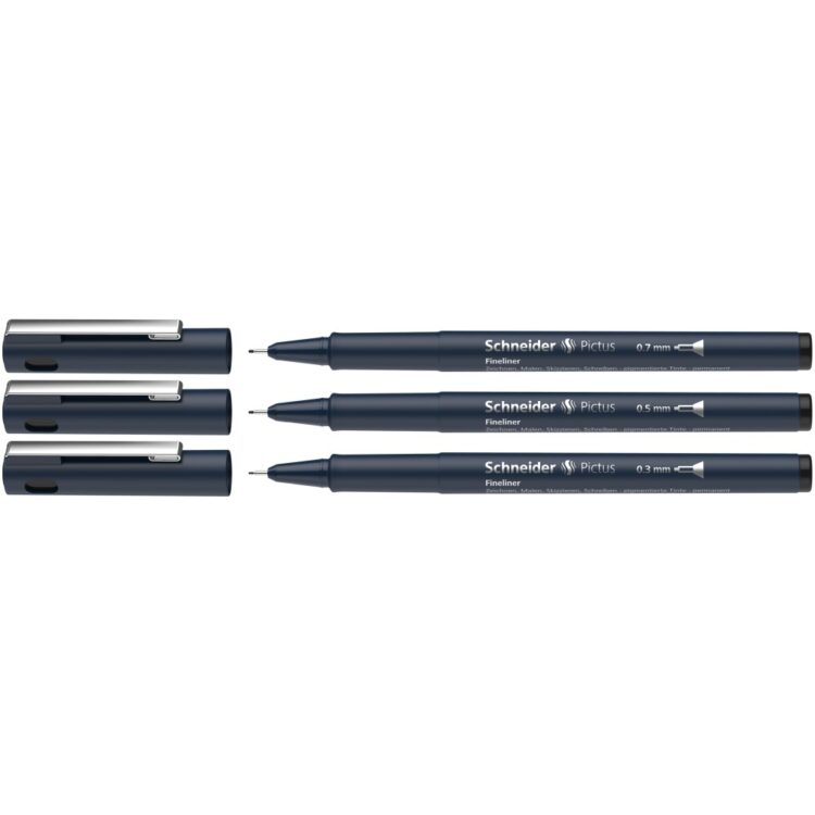 Fineliner Schneider Pictus 3 buc/portofel 2