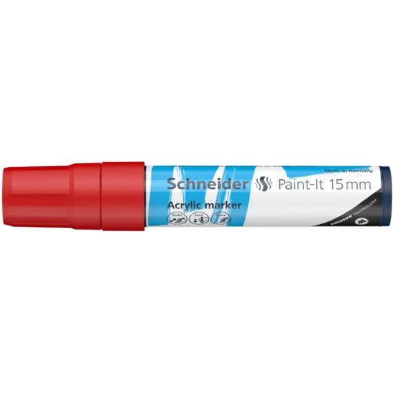 Marker cu vopsea acrilică Paint-It 330 Schneider Roșu 1
