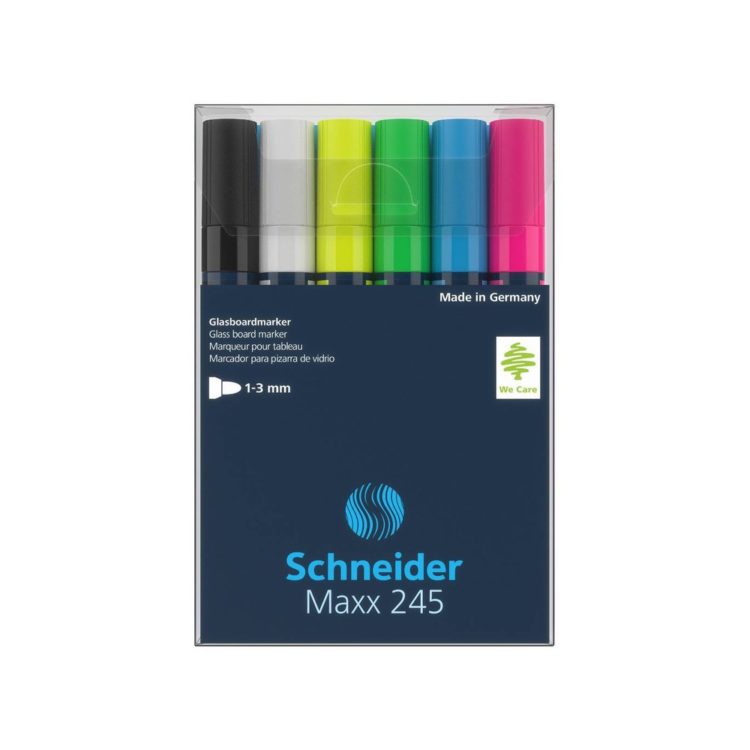 Marker pentru sticlă Schneider Maxx 245 6/set