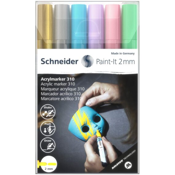 Marker cu vopsea acrilică Paint-It 310 2 mm Schneider 6 buc/set 2