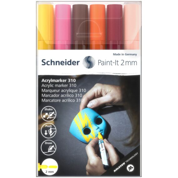 Marker cu vopsea acrilică Paint-It 310 2 mm Schneider 6 buc/set 3