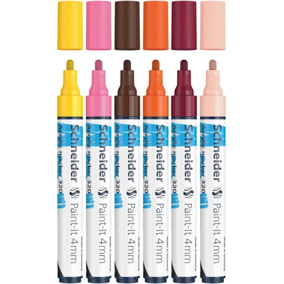 Marker cu vopsea acrilică Paint-It 320 4 mm Schneider 6 buc/set 3 2