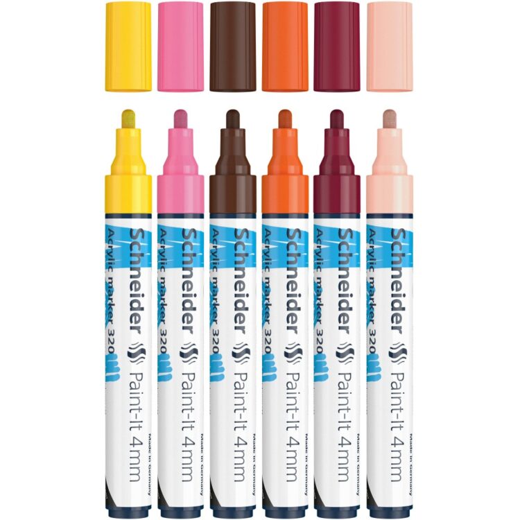 Marker cu vopsea acrilică Paint-It 320 4 mm Schneider 6 buc/set 3 2