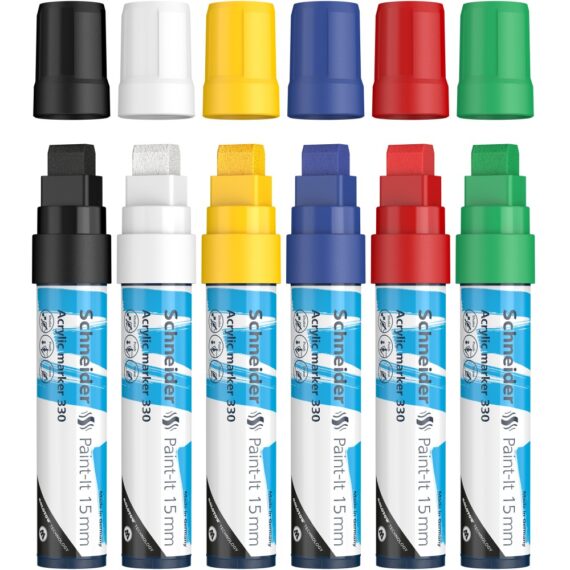 Marker cu vopsea acrilică Paint-It 330 15 mm Schneider 6 buc/Set 1 2