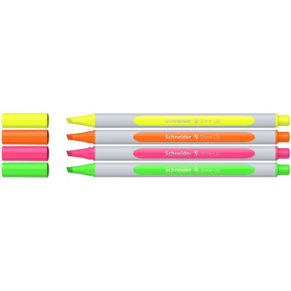 Textmarker Schneider Shine-Up 4 buc/set 2